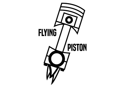 'Flying Piston' Logo Design Concept.