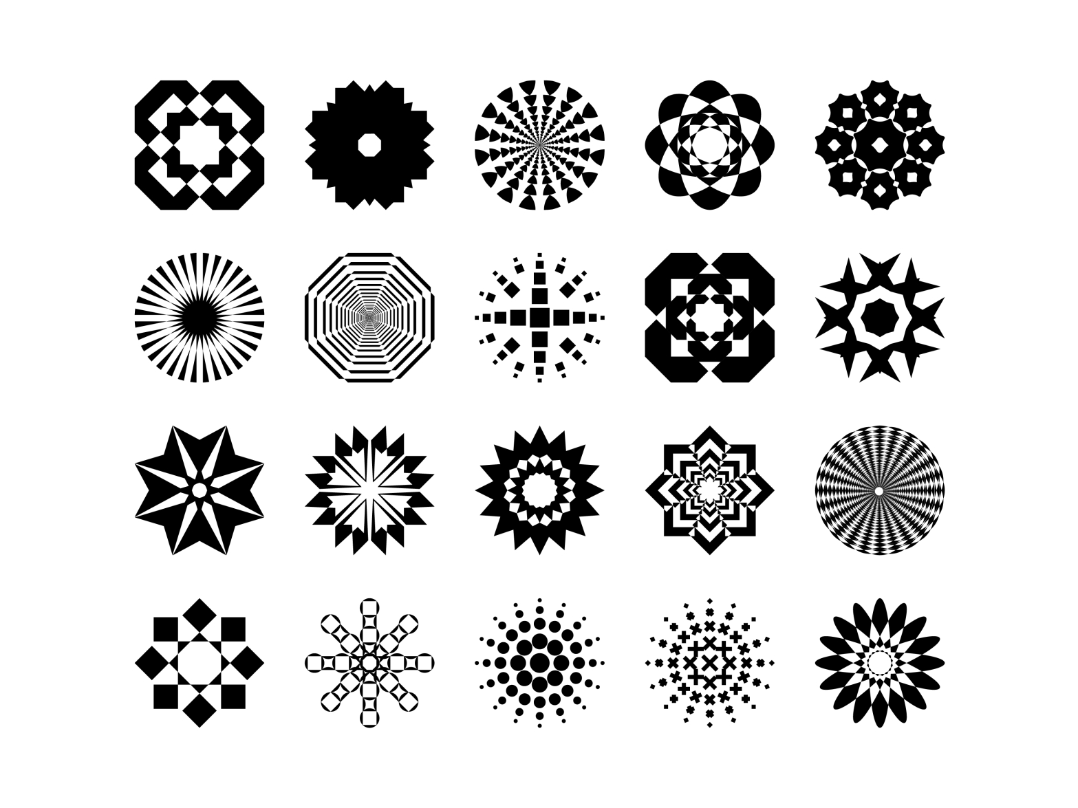 Design Asset Pack #1 - 20 Free Abstract Marks by Mohammed Afzal on Dribbble