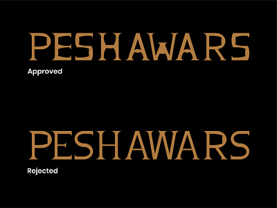 Peshawars Footwear - Approved vs Rejected Logotype branddesigner brandidentity branding footwear footwearlogos graphicdesigner logodesigner logodesigns logoinspirations logoinspire logolove logos logotype peshawars peshawarslogo typedesign typelove typography