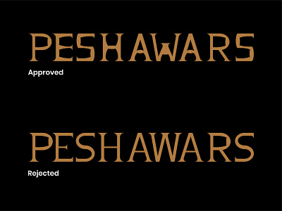 Peshawars Footwear - Approved vs Rejected Logotype