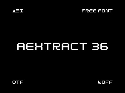 AEXTRACT 36 - Free Font