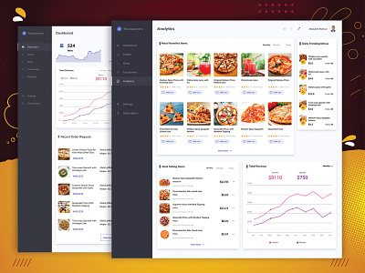 Restaurant’s Management System dashboard dashboard app dashboard design dashboard ui design ecommerce design illustration ui