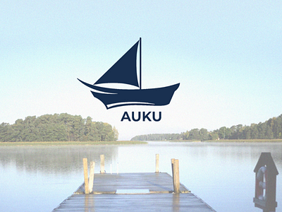 Auku adobe art beach boat canoe graphic designer illustration island logo logo designer logoart water