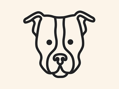 Pitbull dog icon illustrator line icon pitbull vector