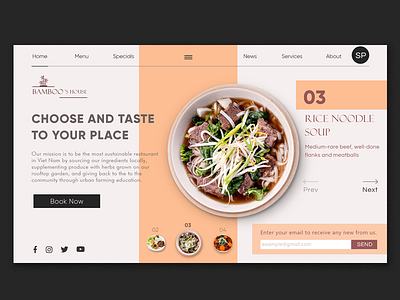 Vietnamese Restaurant design ui web