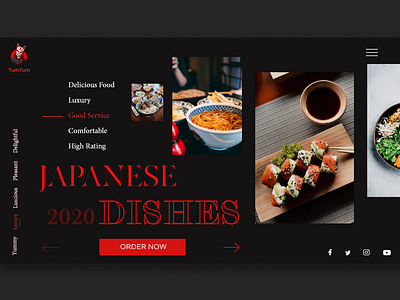 Japanese Restaurant design japanese restaurant ui web webdesign