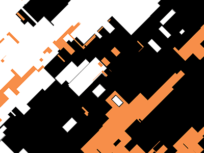 One transition to another animation blocks bnw cubes endless gif loop motion orange transition wipe