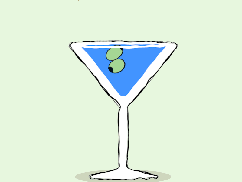 No green olives in my martini after effects alcohol animation cinema 4d cocktail drink friday gif martini mograph motion graphics
