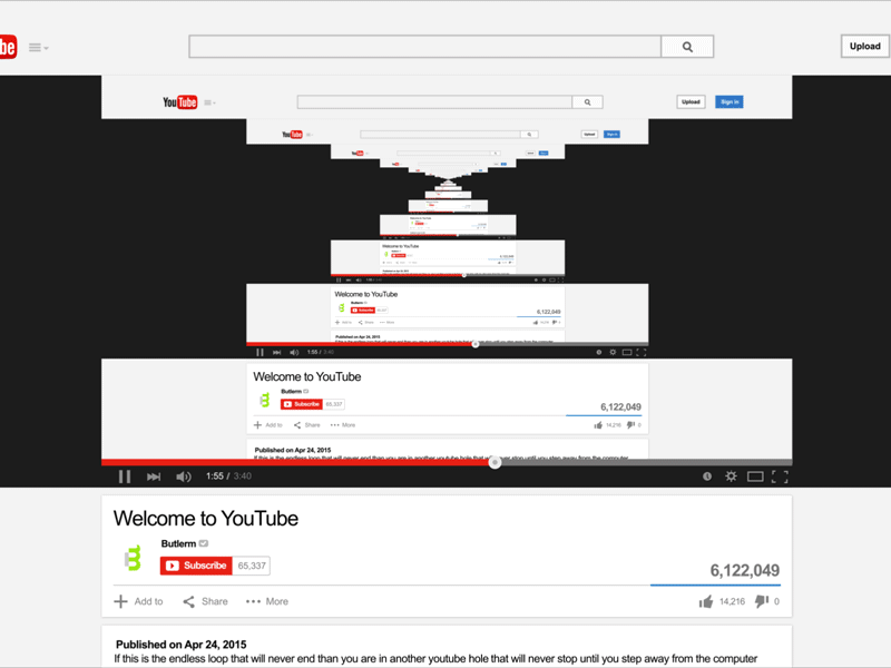 Falling down an endless YouTube hole endless gif interface loop mograph motion graphics repeat video website youtube