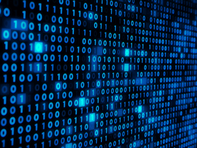 Binary Code on a Computer Screen animation binary code closeup coding data gif hack mograph monitor numbers screen technology