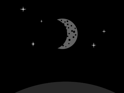 Sun and the Moon 2d animated gif black and white bright dark day gif loop mograph moon night sun