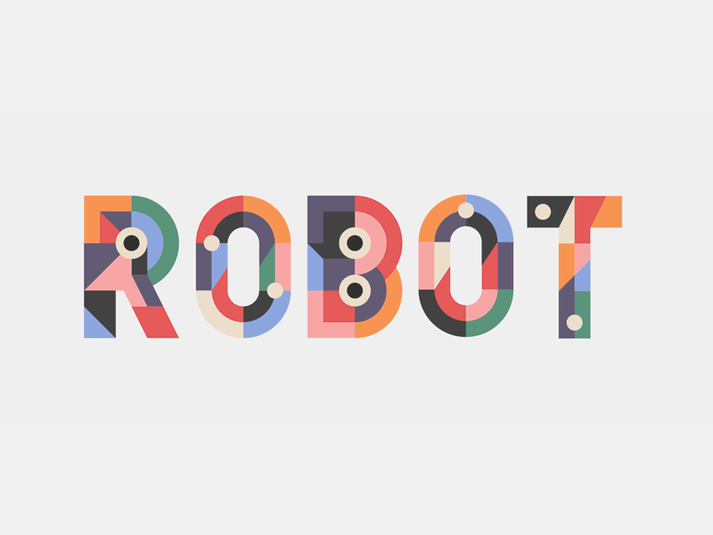 Robot… Mr. Robot. animated gif gif gifs loop mograph mr robot reveal robot shapes text type typography