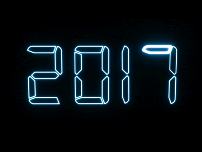 2017 A New New Year 2017 animated gif digital future gif loop mograph new year new years tech typography year