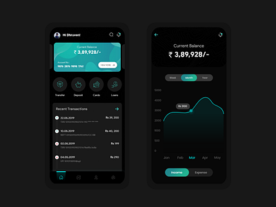 Dark theme (Banking App)