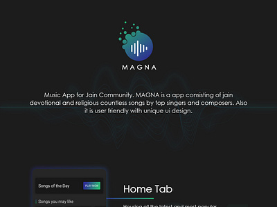 Magna - Music Android Mobile App UI/UX Design