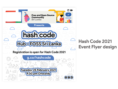 Hash Code 2021 Event Flyer Design