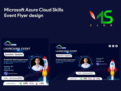 Azure Cloud Skills Challange 2021 Event Flyer azure microsoft msclubofsliit sliit