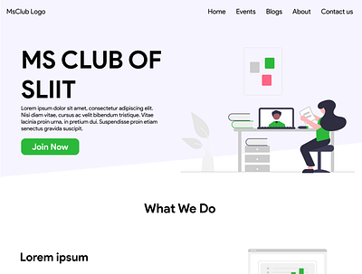 MS Club of SLIIT Official Web - UI Design msclubofsliit prototype ui uidesign we