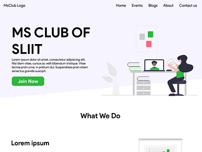 MS Club of SLIIT Official Web - UI Design