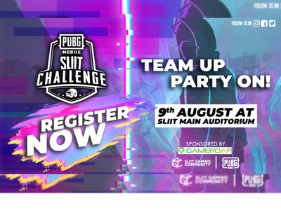 Team Up Party On poster design pubg