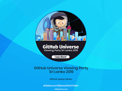 dribble github logo sticker