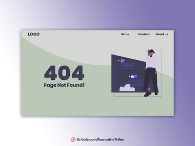 404 Page UI ui adobexd 404 webuidesign