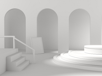 Scene of Product Display - 3D Render