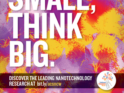 Nanotechnology Science, Work Small, Think Big art direction campaign design science