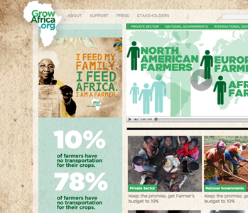 web agriculture art direction awareness campaign campaign design farmers grow africa web design