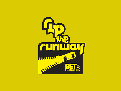 Rip the Runway bet entertainment identity logo logodesign tv