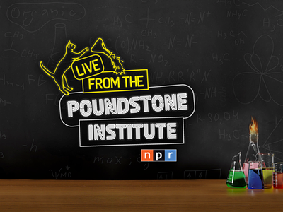 Live from the Poundstone Institute comedians comedy entertainment funny identity logo npr paula poundstone public media public radio science