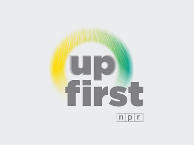 NPR's Up First audio branding identity identity design logo logotype media morning show npr podcast podcast art podcasting public media public radio radio sun sunrise