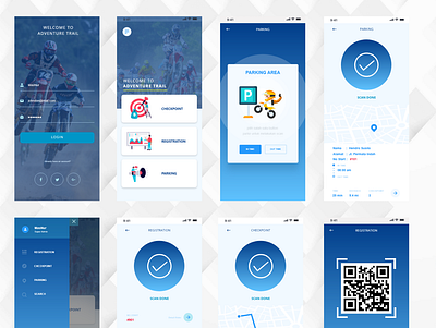 Desain UI Mobile APP Trail branding illustration ui vector