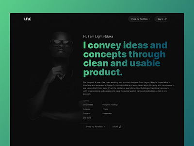 Light Nduka - Portfolio app design ui ux