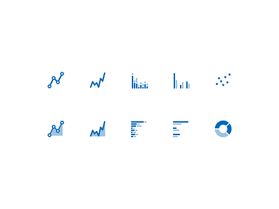 Chart Type Icons by Fred Truman for MongoDB on Dribbble