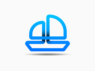 Boat logo boat brand dailylogochallenge gradient illustrator logo sea vector