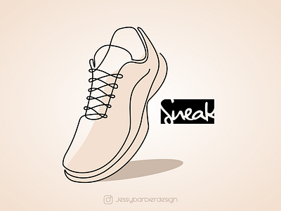 Sneakers lineart logo