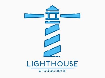 Lighthouse logo brand branding dailylogochallenge flat design illustrator lighthouse lineart logo productions vector