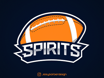 Sports logo american football ball dailylogochallenge football football club illustrator logo spirits sport logo vector