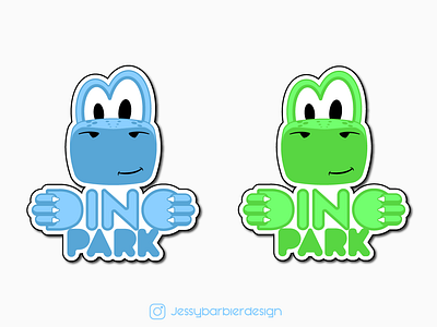 Dino Amusement Park Logo amusement park brand branding cartoon character dailylogochallenge dino dinosaur flat design illustrator logo vector