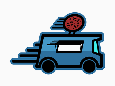 Foodtruck Logo brand branding dailylogochallenge flat design food foodtruck illustrator lineart logo pizza truck vector