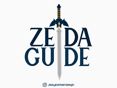 Zelda Guide Logo brand branding daily logo design flat design illustrator logo logocore mastersword sword typography vector zelda