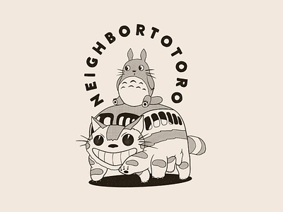 Totoro tee cartoon cartoon character cat catbuss character illustration my neighbour totoro retro studio ghibli totoro vintage