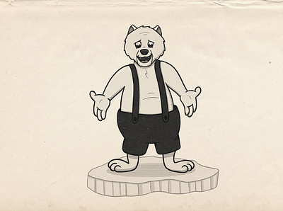 Jack! 1930s bear cartoon cartoon character character illustration polarbear retro toon vintage vintage toon