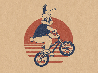BMX Life Bunny hop event art! bmx branding bunny cartoon cartoon character character illustration retro retro logo vector vintage