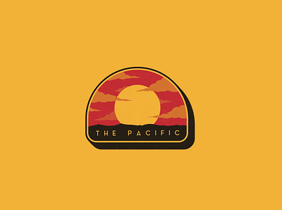 The Pacific branding coulds design illustration logo pacific retro retro logo sun sunset vector vintage