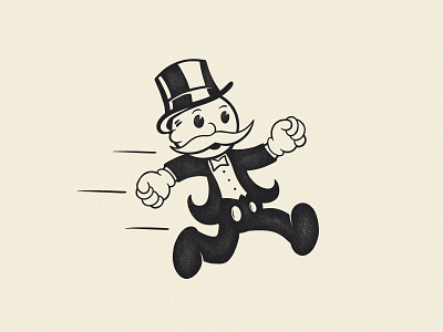 1930's Monopoly dude 1930s cartoon cartoon character character illustration monopoly retro toon vintage