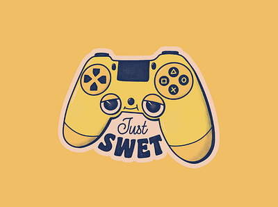 Just swet cartoon cartoon character character controller gamer gamers gaming illustration nike play station ps4 retro logo swet vintage
