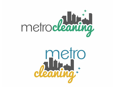 Metro Cleaning Logo Design graphic design logo logo design
