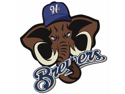 Helena Brewers Mascot Logo baseball graphic design logo logo design milb